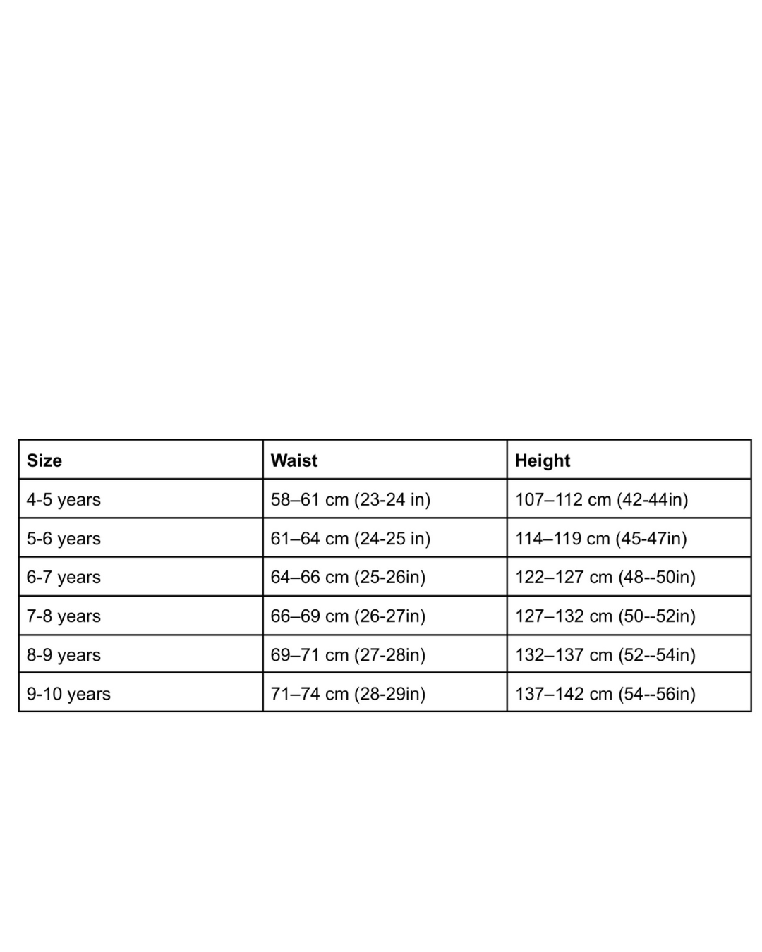 Sleepsuit Size Guide